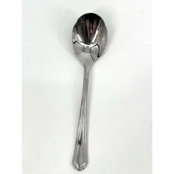Lenox ARCHWAY 18/10 Stainless Sugar Shell Serving Spoon 6 1/4" Discontinued - Picture 1 of 7
